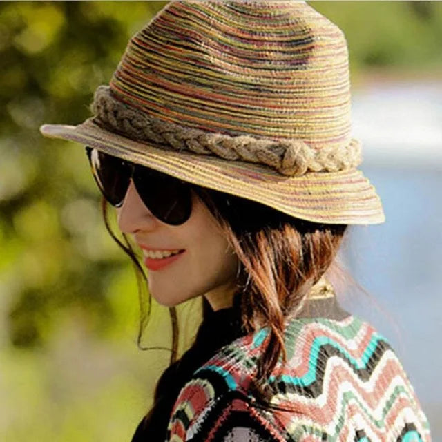 Women's & Men's Striped Knit Sun Hat