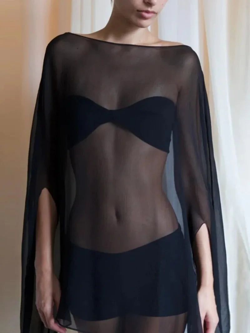 Women's Sheer Chiffon Blouse