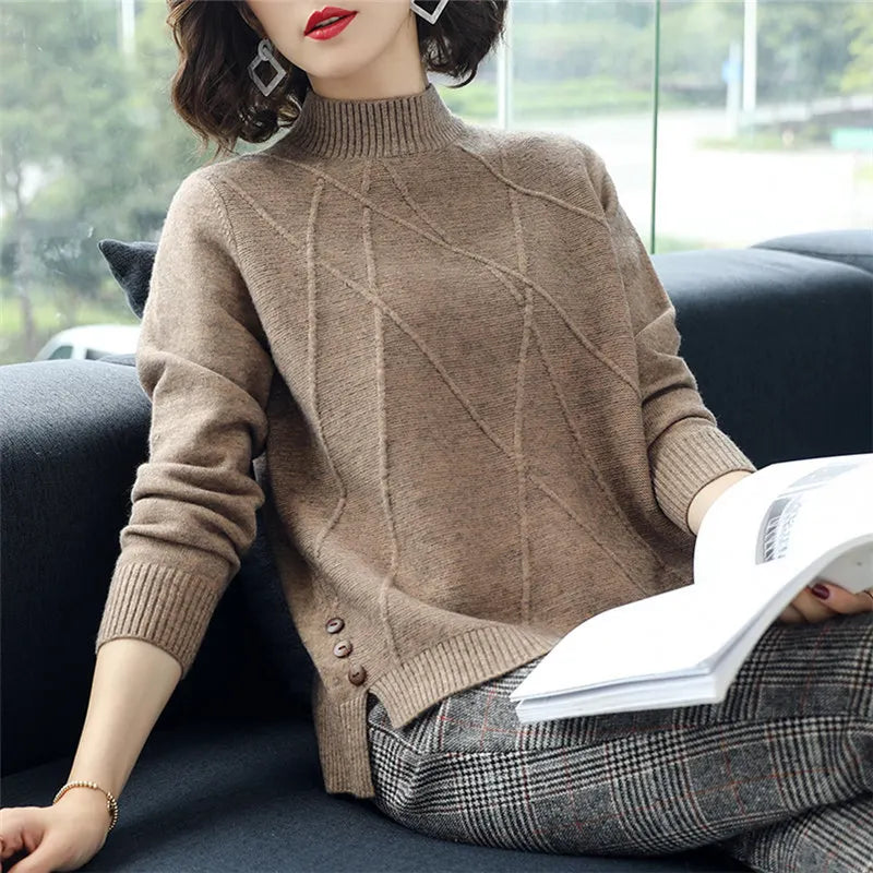 Women's Half Turtleneck Knit Sweater