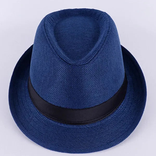 Men's Cotton Linen Jazz Fedora Hat