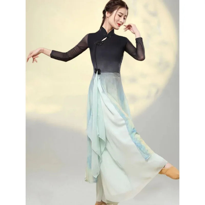 Women's Cheongsam Chiffon Dance Dress